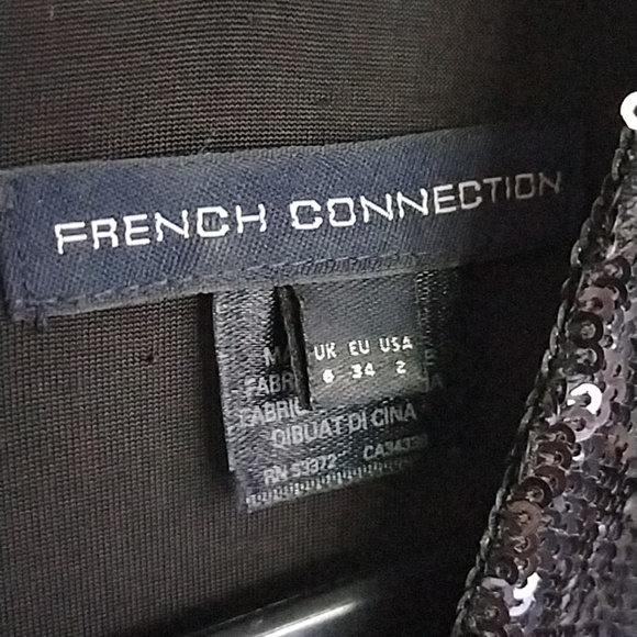 FRENCH CONNECTION Stretchy Black Sequin Mini Dress - Perfect for NYE - Picture 8 of 8